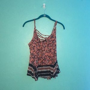 Rue21 Pink Floral Summer Tank Top